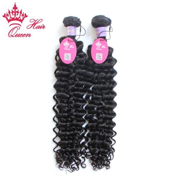 Queen Hair Virgin Malaysian Deep Wave Virgin Hair Extensions Malaysisches Curly Virgin Hair 2 Stück / Los 8quot28quot100gStück 1B2289614