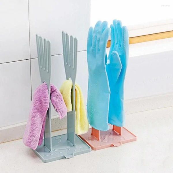 Armazenamento de cozinha azul 1pcs secagem portátil removível destacável drenagem pano rack pia cabide luva