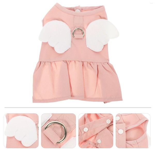 Vestuário delicado para transportar cães, roupas decorativas confortáveis para animais de estimação, cosplay, design de anjo, vestido de cachorrinho