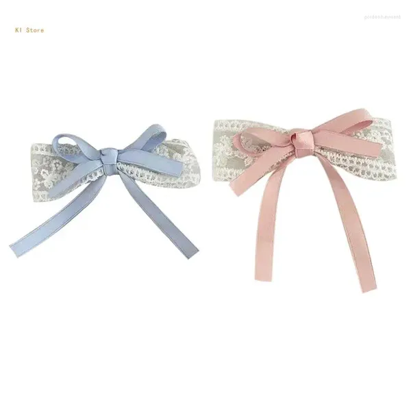 Grampos de cabelo laço bowknot feminino arcos titular ornamento elegante