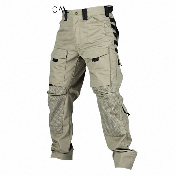 Homens Calças Táticas Secagem Rápida Multi-Bolso Cargo Calças Táticas Militares Calças Masculinas Resistentes ao Desgaste Trabalho Traning Calça Solta E3aw #