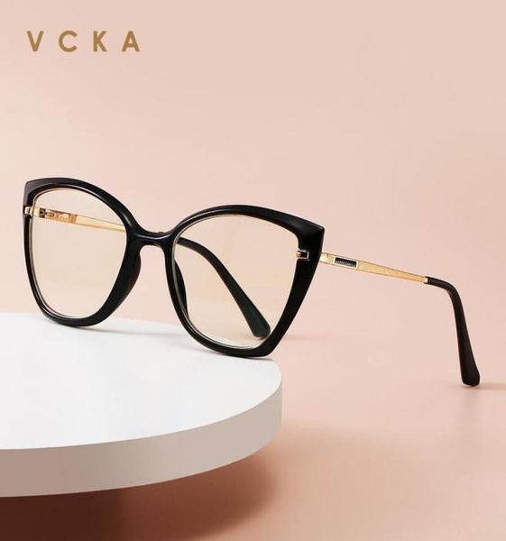 Óculos de sol vcka moda mulheres óculos de leitura 2022 marca designer computador óptico grande quadro feminino presbiopia óculos 50 a 6009708750