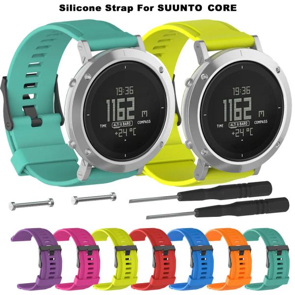 Casos para suunto núcleo pulseira de silicone pulseira substituição para suunto núcleo essencial relógio inteligente correa pulseira acessórios