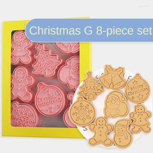 Moldes de cozimento conjunto cortadores de biscoito de natal dos desenhos animados molde de biscoito fondant molde bolo biscoitos ferramentas de decoração de natal para cozinha