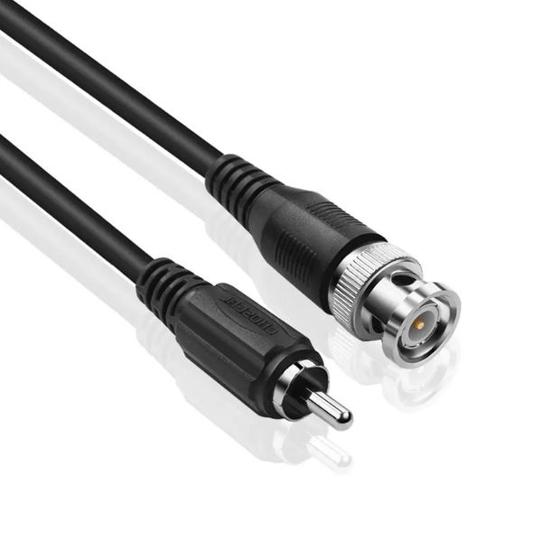 2024 BNC-zu-RCA-Adapterkabel (3 Fuß/6 Fuß), BNC-Stecker auf RCA-Stecker, RG59U-Koaxialstecker für Sicherheits-CCTV-Analogkamera-DVR-Systeme