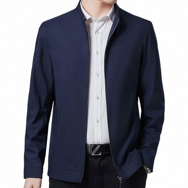 новая однотонная мужская куртка Busin, повседневная роскошная куртка для мужчин, куртка на молнии, офисное пальто Dr, весна-осень, новая верхняя одежда f9IJ #