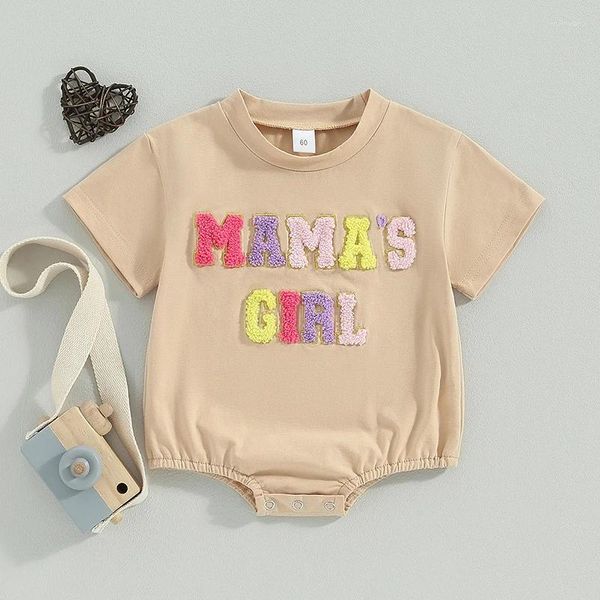 Macacão nascido bebê menina roupas mamãe s papai bolha macacão manga curta bodysuit camiseta macacão roupas de verão