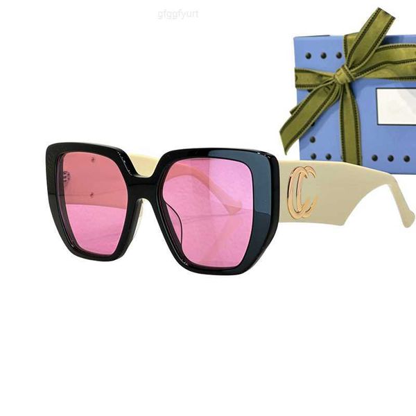 Luxus-Designer-Sonnenbrille für Damen und Herren, berühmte Marke im 0956-Stil, OEM-ODM-Sonnenbrille, rosa Linse, UV400-Schutzlinsen, Plankenrahmen, quadratisch, beliebte GLAS-Retro-Brille