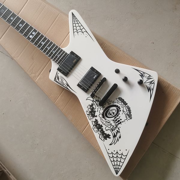 Guitarra elétrica em forma de ESSP de alta qualidade, tipo ganso, pintura atenciosa de piano, pintura, em estoque, envio rápido