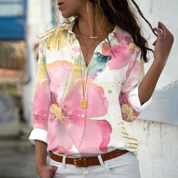 Женские блузки, весенняя женская рубашка с 3D принтом и цветочным ореолом, модная красивая уличная одежда в стиле Харадзюку, одежда с длинными рукавами
