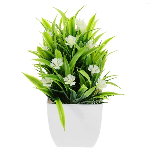 Dekorative Blumen Künstliche Topfpflanze Indoor Fake Bonsai Pflanzen Desktop Dekor Ornament Kunststoff