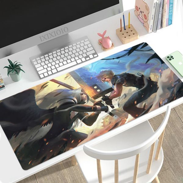 Pads Final Fantasy Mouse Pad Gaming XL grande computador Mousepad xxl Mats tapetes playmat macio não lapto de borracha de borracha natural