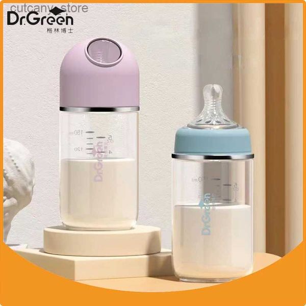 Garrafas para bebês # Dr. Greens Robô de boca larga recém-atualizado Robô profissional para bebês recém-nascidos com vidro de alto borosilicato 150mL / 240mL Robô Washab L240327