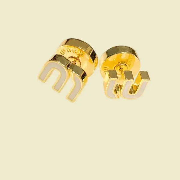 Tasarımcı Takı Küpe Çok Renkli Kaplamalı Mans Kadınları İçin 18K Altın Küpeler Çift Yan Giyim Vintage Party Oorbellen Üst Lüks ZL196 H4