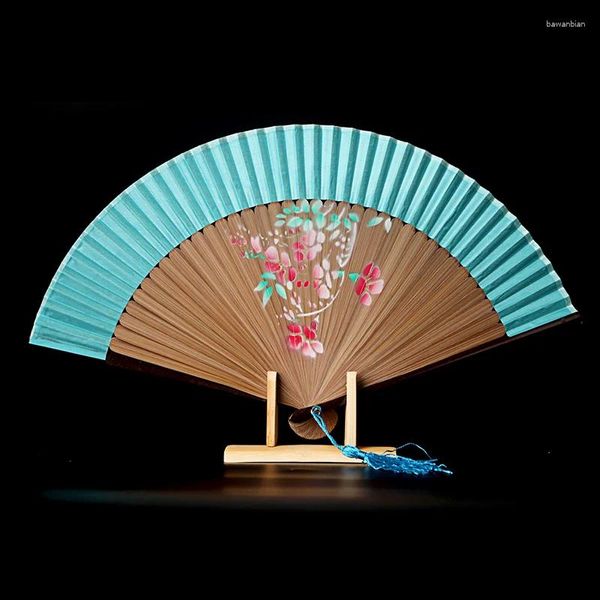 Figurine decorative Retro Girl Dance Hand Fan Ventilatore Classico portatile Summer Lady Pieghevole Donne cinesi Hanfu Cosplay Puntelli Fan