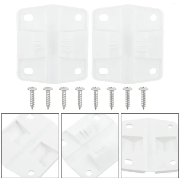 Sacos de armazenamento parafusos dobradiça 3.2cm distância do furo 5.7x5 cm tamanho material plástico cor branca peças duráveis prático