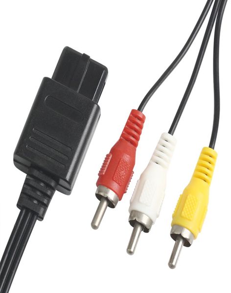 500 шт. высококачественный консольный кабель для видеоигр 180 см AV TV RCA видеошнур кабель для игрового куба для SNES GameCubefor Nintendo для N642176407