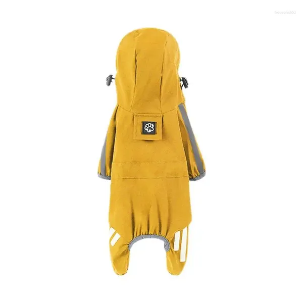 Hundebekleidung Regenmäntel für große Hunde Wasserdichter vierbeiniger Regenmantel Verstellbare atmungsaktive Jacken Polyester mit