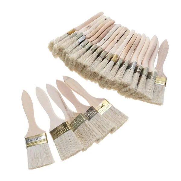 Tag 23 pennelli per capelli in nylon, manico in legno, pennello con setole per arte ad olio per acquerello, per forniture per pittura su mobili da parete