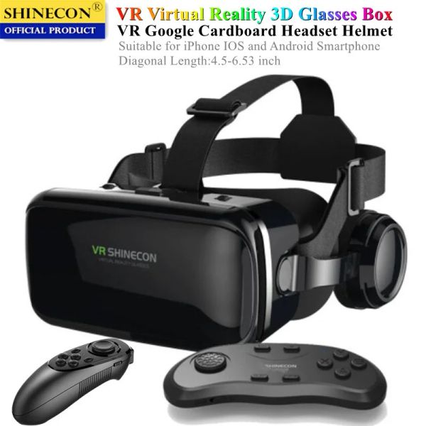 Geräte Original Virtual Reality VR-Brille Stereo Google Cardboard BOX Headset Helm Uhr 3D-Videospiel für Mobiltelefon, Wireless Rocker