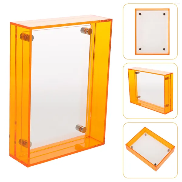 Frames Orange Po-Rahmen Büro-Bildablage Lila Auszeichnungsständer Acryl Geschäftslizenz-Autorisierungsinhaber