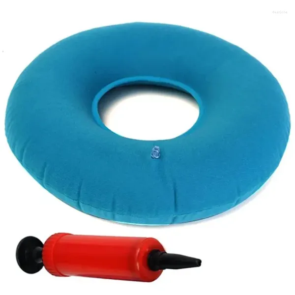 Kissen 1/2pcs Massage Hüftestütze Hämorrhoiden Sitzpolster mit Pumpen aufblasbarer Ringrund Donut Stuhl