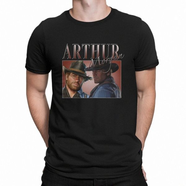 Футболки Arthur Morgan Appreciati Red Dead Redempti 100% Cott Tops Vintage с коротким рукавом и круглым вырезом Футболка Идея подарка Футболка u2lL #