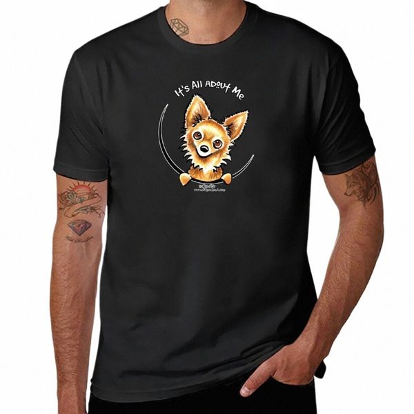 Neues Lg Haired Chihuahua :: It's All About Me T-Shirt Jungen-Shirt mit Animal-Print, schlichtes T-Shirt, Anime-Herren-T-Shirts, hoch 974a#