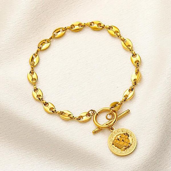 Modedesigner-Markenlogo-Armbänder Premium 18 Karat vergoldetes Armband Luxus-Charm-Schmuckarmband Boutique-Liebesgeschenk-Schmuckarmband mit Box