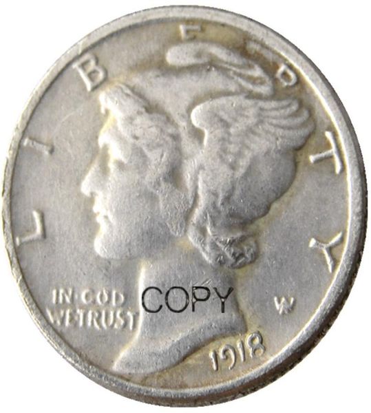 Американские даймы Mercury Dime 1918 PSD, посеребрённые ремесленные монеты, металлические штампы, завод по производству 7866480