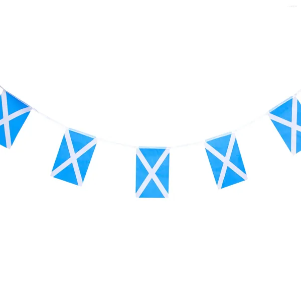 Decorazione per feste Bandiere Scozia String Decorazioni da giardino Ornamento Gagliardetto appeso Bandiere di campagna