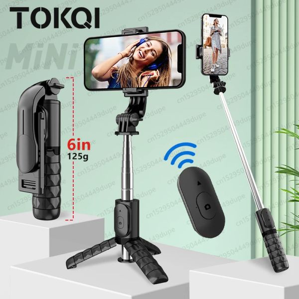 Bastoni Bluetooth Wireless Selfie Stick Mini treppiede pieghevole Monopiede allungabile con otturatore remoto per iPhone IOS Xiaomi Telefono Android