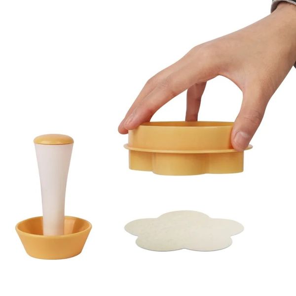 2024 Plastikgebäck -Manipente Tortenschalenform Kuchenschneiderblume/runde Teigkekse -Set Cupcake Muffinform für Plastikgebäcksäuren