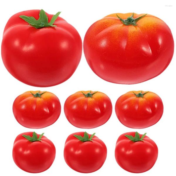 Dekorative Blumen, 8 Stück, Nachahmung von Tomaten, gefälschte Gemüsemodelle, Kirschtomaten, lebensechtes Gemüse