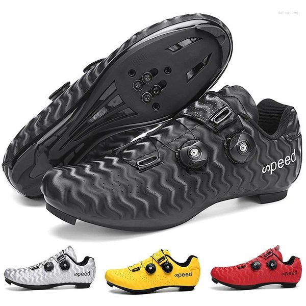 Sapatos de ciclismo para homens moda onda modelado mountain bike corrida tênis de estrada com grampo calçado spd