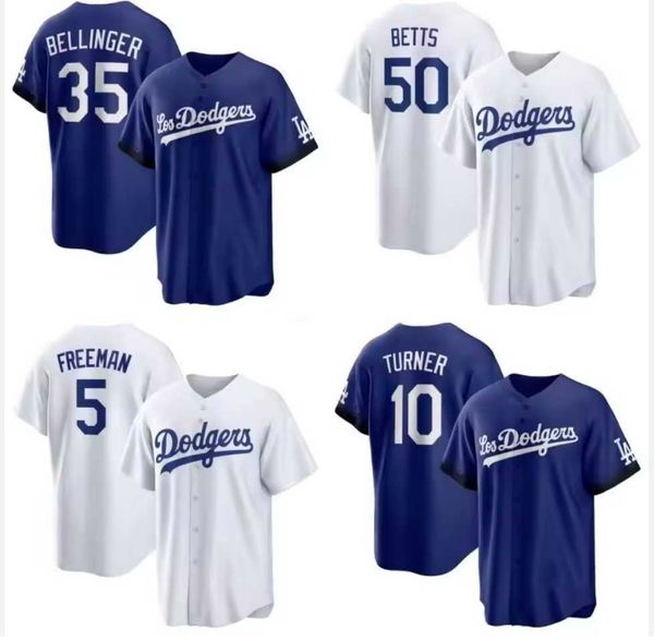 Novo estilo atacado de alta qualidade Angeles costurado jerseys de beisebol personalizado Dodgerr # 17OHTANI 50 Betts 35 Bellinger Jersey treino homens roupas