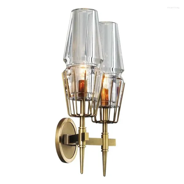 Duvar lambası Amerikan Vintage Lambalar Basit Yüksek Kaliteli Altın LED E14 Ampul 85-265V monte edilmesi kolay monte edilmiştir