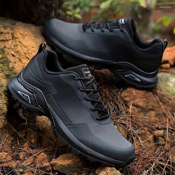 Sapatos de fitness à prova dwaterproof água anti-skid trilha corrida caminhadas trekking masculino tênis ao ar livre rastreamento acampamento turismo tamanho grande 48 49