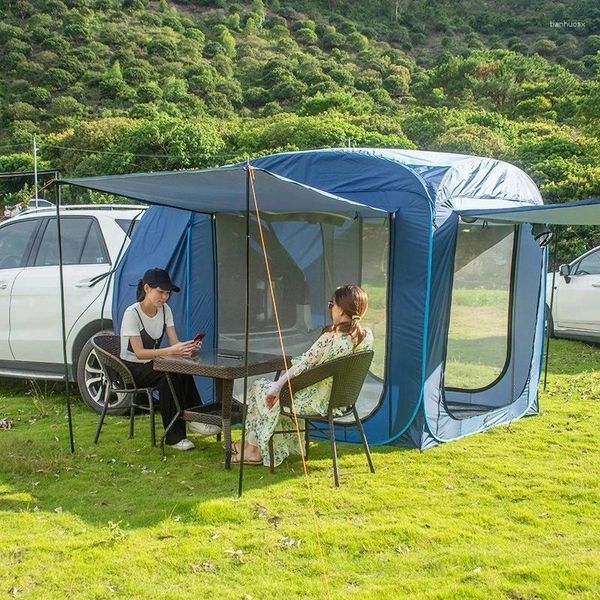 Tende e ripari Tenda posteriore per auto ad apertura rapida Campeggio esterno Escursionismo Parasole Pergola Impermeabile Antivento Baule turistico con guida autonoma