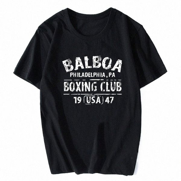 Rocky Balboa Boxing Club Philadelphia Pa T-Shirt Männer Sommer Cott Short Sleeve Tops Tee Shirt T-Shirt Casual T-Shirts B09a#