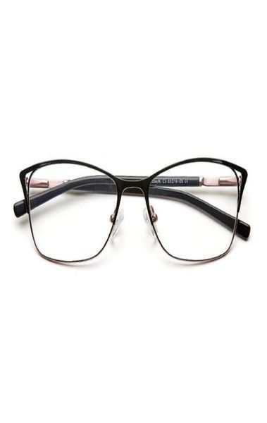 Óculos de sol tessalate metal óculos quadro mulheres gato olho glasse claro vintage transparente prescrição miopia mulher óculos óptico8184298