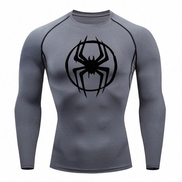 Camicie da uomo Lg Sleeve Superhero Compri Quick Dry Fitn Ciclismo T-shirt da corsa Allenamento Allenamento Intimo Abbigliamento da palestra A3QE #