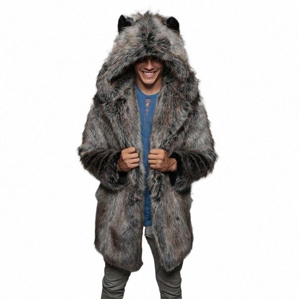 Winter Paar Männer Faux Pelzmantel 2021 Casual Frauen Mit Kapuze Fuchs Pelz Jacke Mantel Bär Ohr Warme LG Hülse Jacke mantel t3Dh #