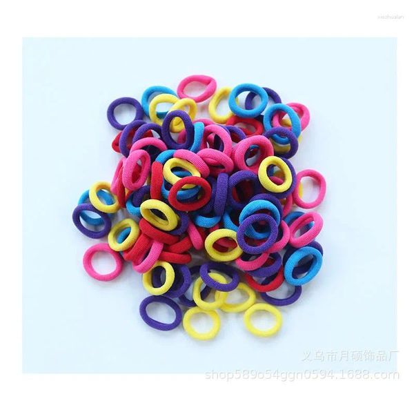 Accessori per capelli 100 pezzi Fascia color caramello per bambini di piccole dimensioni per neonate Proteggi la gomma colorata dell'anello portasciugamani