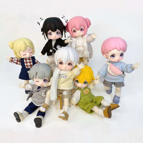 OB11 NAGI Kindergarten Serie Bewegliche 112 Bjd Abnehmbare kopf Puppen Figuren Modell Anime Kawaii Überraschung Spielzeug Für Mädchen 240313