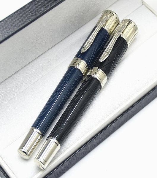 Edição limitada do escritor Mark Twain Roller Ball Pen Escrita de alta qualidade Canetas esferográficas Preto Azul Vinho Tinto Resina Gravar Textura Of5332286