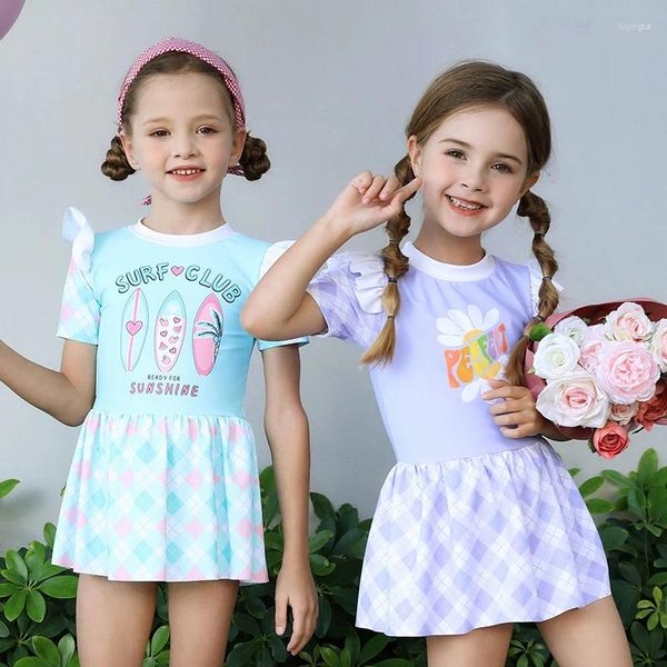 Costumi da bagno da donna Costumi da bagno per bambini Ragazze e bambini piccoli 2024 Un pezzo Aria straniera Primavera ad asciugatura rapida