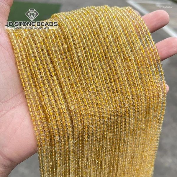 Pedras preciosas soltas 3mm pedra natural ouro rutilado quartzo grânulo espaçador pequeno redondo para fazer jóias diy colar pulseira acessório