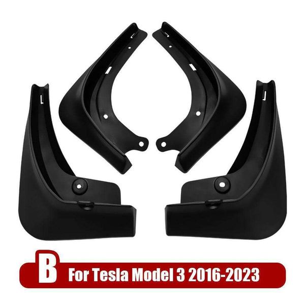 Yükseltme 2024 Tesla Model 3 Highland 2016-2024 Boya Protector Anti Dirt Splash Fender Araç Aksesuarları Yükseltme için Yükseltme Çamur Koruma Fleps