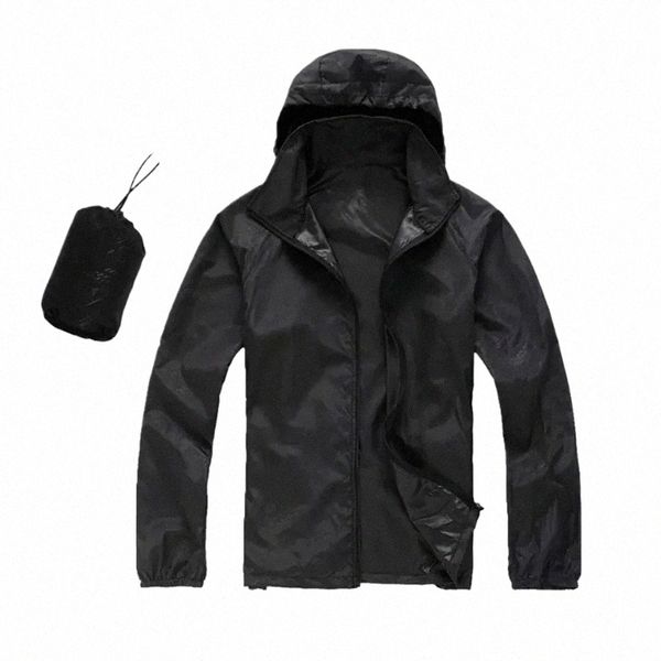 Cam Rain Jacket Uomo Donna Impermeabile Sun Protecti Abbigliamento Pesca Caccia Abbigliamento Quick Dry Skin Giacca a vento Anti UV Coat w9jN #